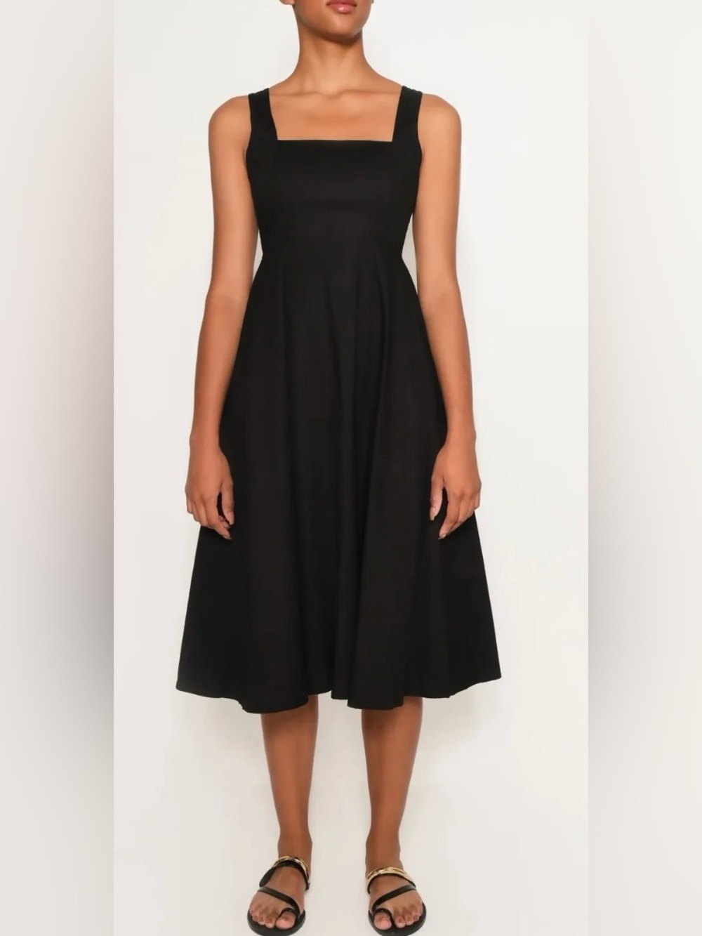 The Lulo Project Breeze Black Midi Dress